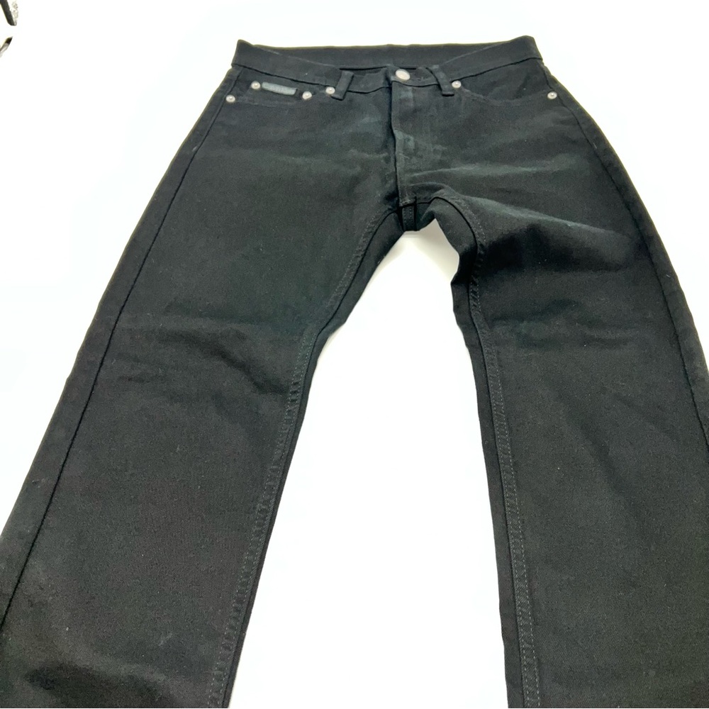 Calvin Klein Men's Black Slim Straight Fit Denim Jeans w/Stretch W28 X L30 - Picture 8 of 14